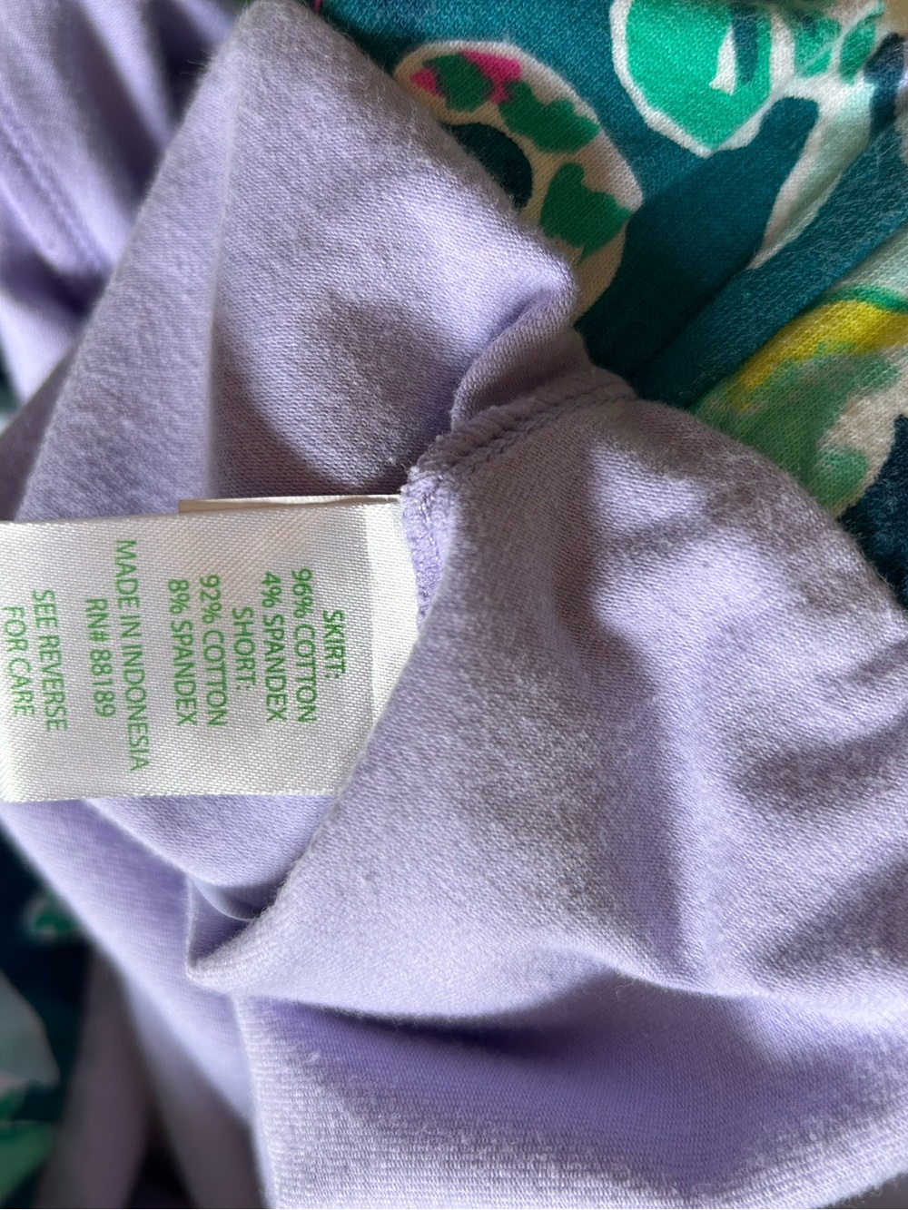 🍃Lilly Pulitzer Madison Skort In The Details Lemur Print Teal/Green Size Large - Picture 5 of 6